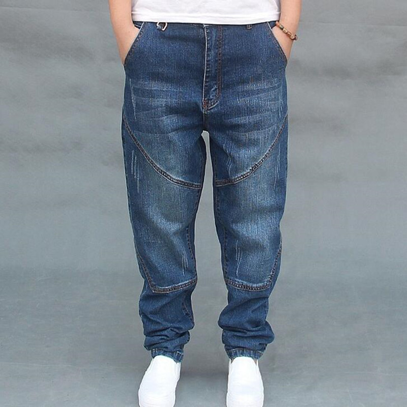 

Men's Jeans Harlan Jeans Man Baggy Blue Harem Hip Hop Trousers Loose Men Clothing Plus Size 40 42