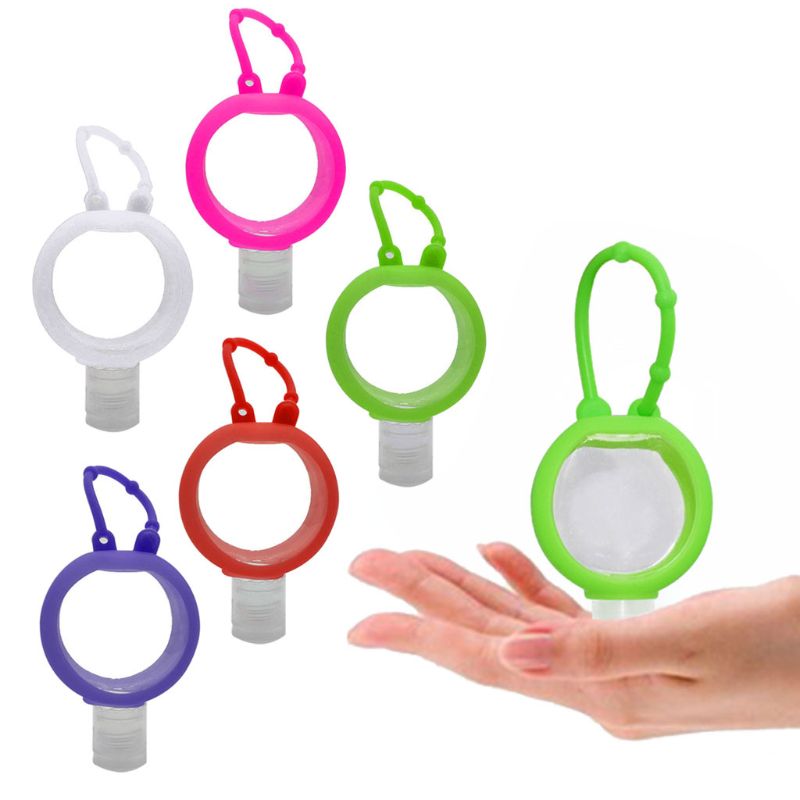 

Portable 30ml Silicone Travel Bottle Silicone Refillable Squeezable Container Hand Sanitizer Empty Keychain Carrier