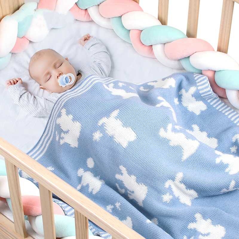 

Baby Blankets Monthly Girls Boys Autumn Stroller Blanket Cartoon Newborn Knitted Kid Spring Swaddle Cobertor Infantil Wrap Quilt, Blue