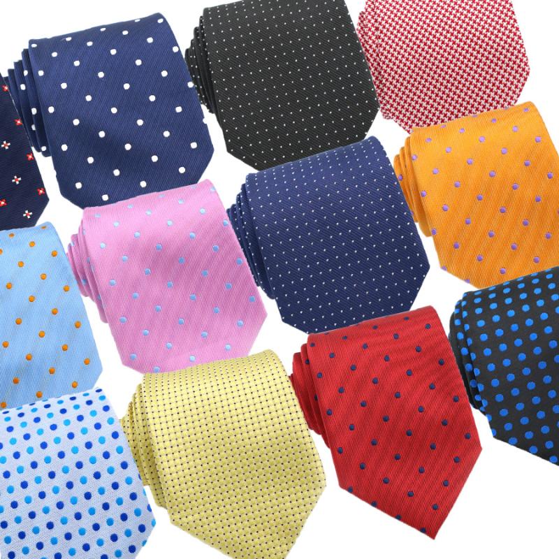 

Classic 8cm Tie Cravat Man's Wedding Polka Dot Necktie Men Luxury Neckwear Gravata Jacquard Neck Tie For Business Wedding Party