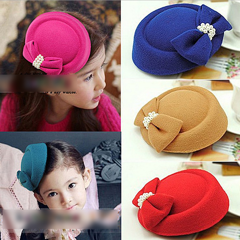 

Children/Adults Bowknot Pearl Hat Beret Barrettes Hat Clip Dancing party Beret Ladies Grand Event hair accessories Princess