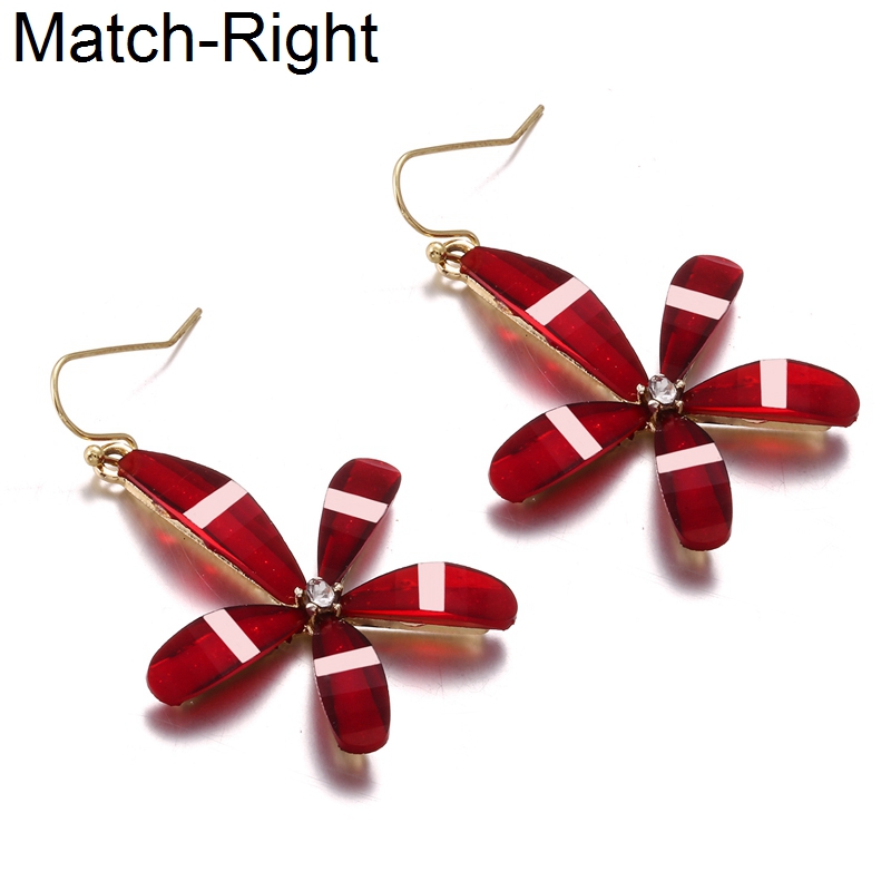 

Match-Right Statement Cute Crystal Flower Earrings For Women Brincos Korean Dangle Drop Earrings Pendant Female Jewelry SP892