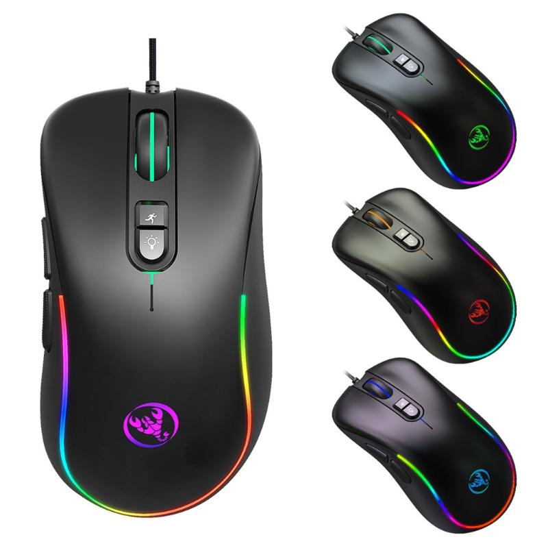 

RGB Lighting Define the Game USB Wired 6400DPI Adjustable Gaming Mouse Mice For PC Ultra-thin Ergonomic Portable Optical Mice80