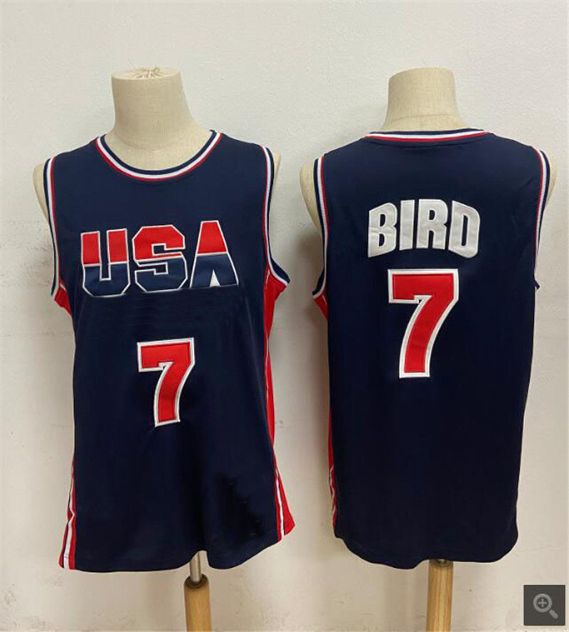 

brand new 1992 USA Team 9# Michael JD 7# Larry bird 8# pippen American Basketball Jerseys 1996 team Shaquille O'Neal shirts, Black