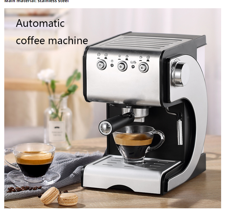 

1.3L Stainless Steel Cafeteira Espresso Coffee Machine Steam Milk Frother 20BAR For Commercial High Quality 220V