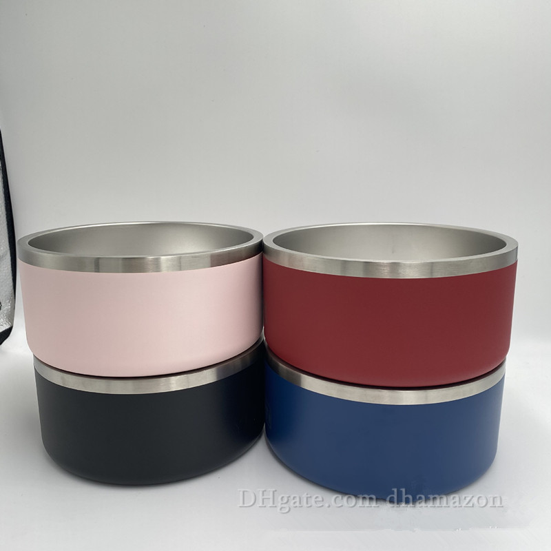 

In Stock Newest 32oz Stainless Steel Dog Bowl 5 Colors Non-Slip Dog Dishes Bowls For Dogs Cats Free Shipping