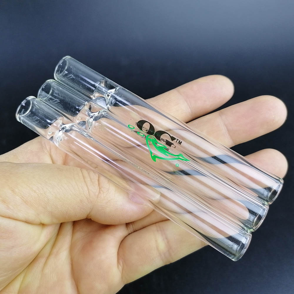 

Steamroller Pipe Drinking Straws OG Glass Hand Pipes Bats Tobacco Dry Herb Bat One Hitter Piece Oil Burner Wholesale DHL