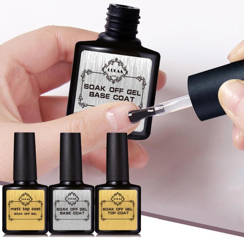 

8ml New UV LED Soak Off Top Base Coat Long Lasting Nail Art Paint Polish Primer Fashion Nail Art Tool Manicure