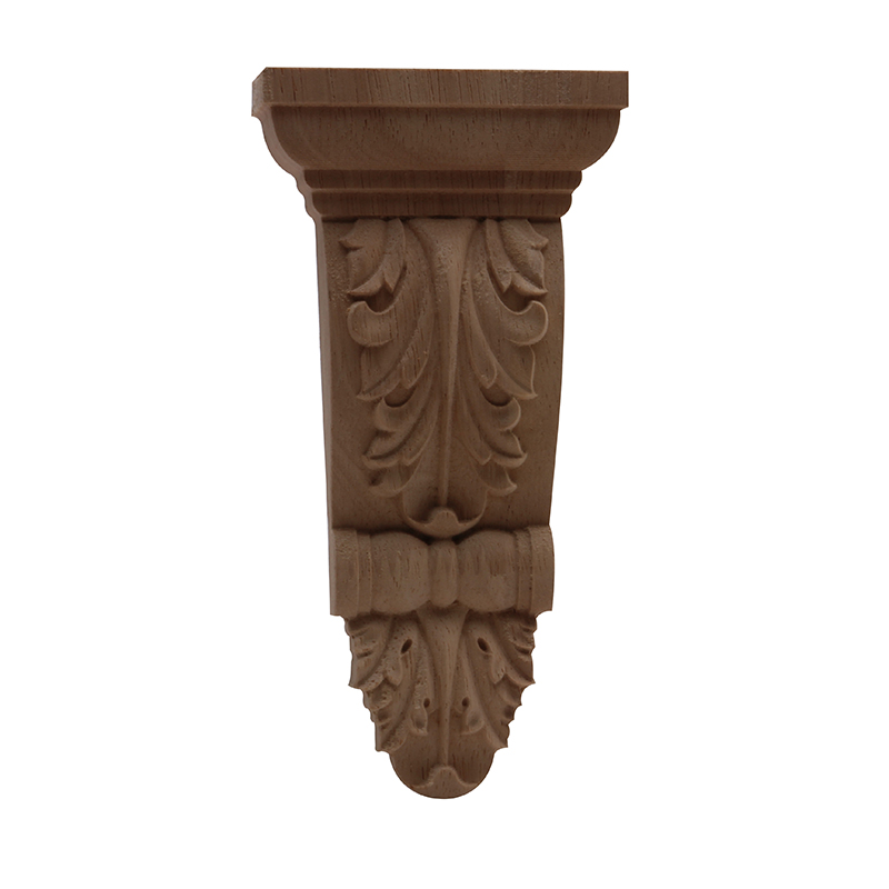 

Natural Carving Exquisite Long Floral Leaves Rubber Wood for Furniture Legs Bed Leg Accessory Wood Decal Stigma Applique