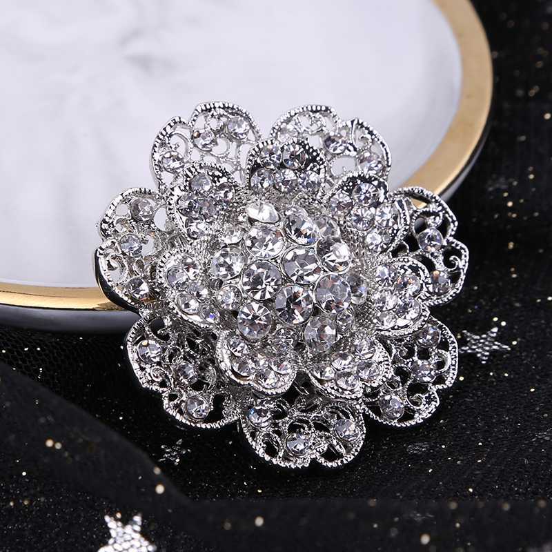 

New Fashion Alloy Rhinestones Silk Scarf Clip Buckle Brooches For Lady Girls Wedding Party Clothing Dress Decoration Jewelry