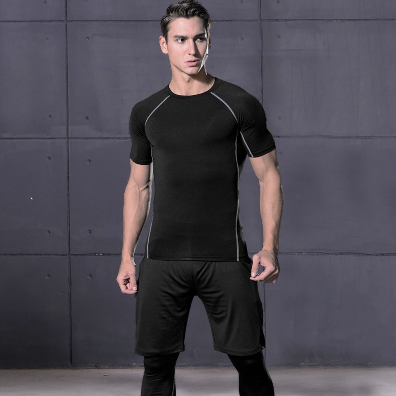 

Track and field wear men' compression sportswear gym clothing running running sportswear exercise exercise fast dry
