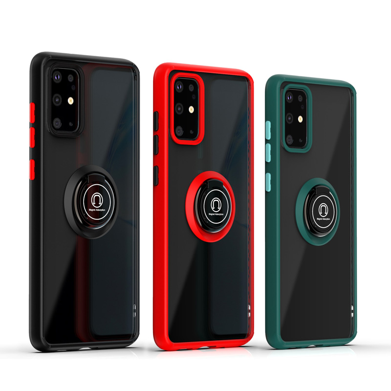 

Luxury Matte Armor Carbon Fiber Finger Ring Bracket Case For iPhone 12 11 Pro Max 8 SE 2020 Samsung S20 Plus Note 20 Ultra A01 Core A51 A71, Each color is 5pcs at leat!