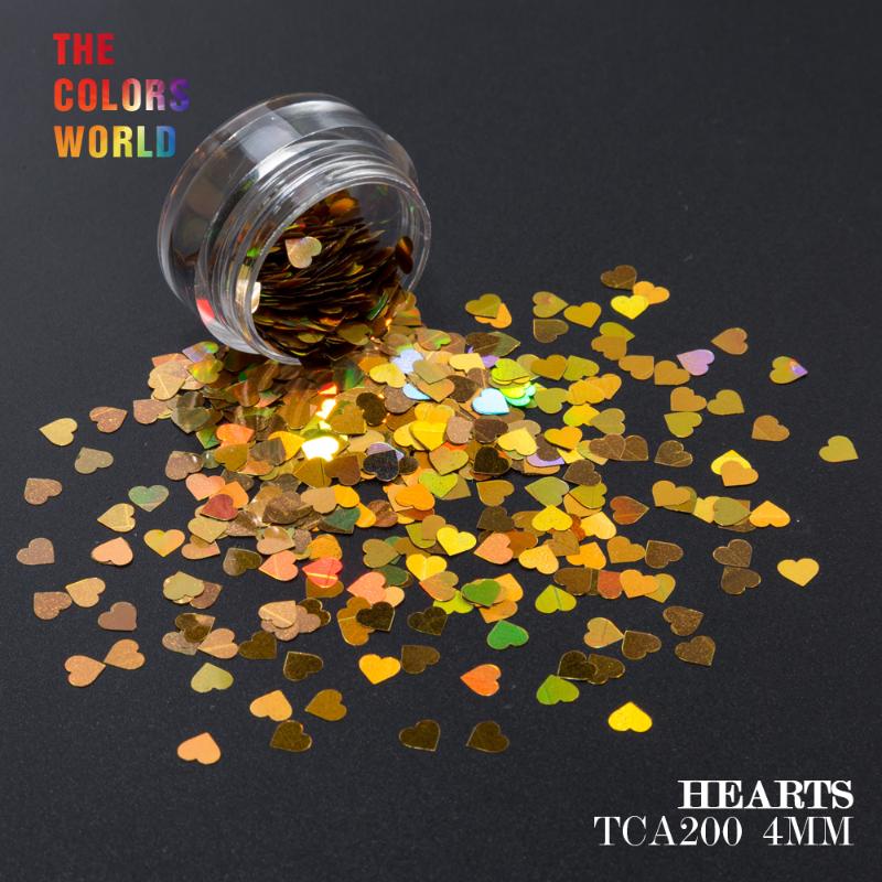 

TCT-172 Heart Shape Holographic 4MM Size Nail Glitter Nail Art Decoration Body Glitter Makeup Face Painting Henna Handwork DIY