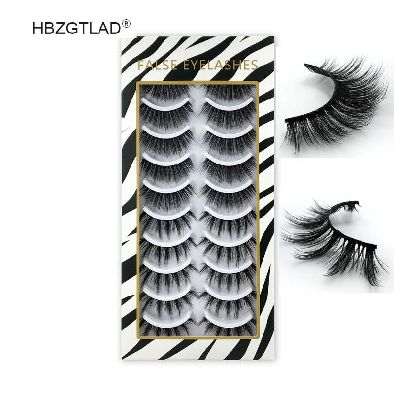 

NEW 10 Pairs 3D Mink Eyelashes Natural Volume Lashes False Eyelashes Makeup Extension Cruel-free Mink Lashes Cils