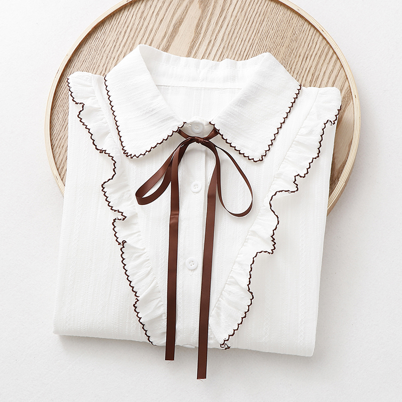 

korean style chiffon blouse women long sleeve autumn tops blouses casual vintage streetwear white office shirts camisas mujer