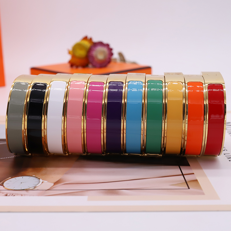 Enamel Rainbow Bracelets Womens Cuff Fashion Bracelet for Man Women Jewelry Jewelrys Designer Bracelets 11 Color Optional