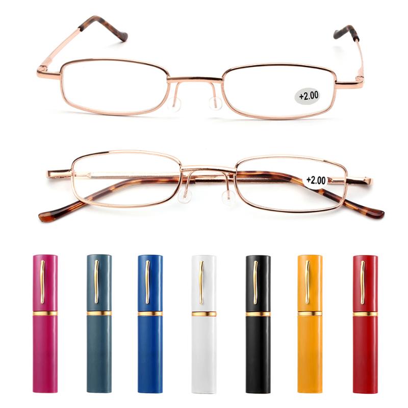 

1Pcs Hot Reading Glasses High Grade Tube Case Eyeglasses Fashion Book With Learning Reading Glasses For Men Women Gifts Dropship