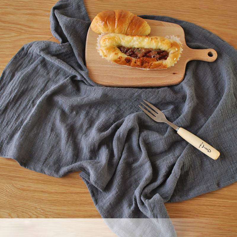 

45*65cm Kitchen Dishcloth Placemats Solid Japanese Style Mat Napkin Cotton Linen Dessert Table Napkins Towels