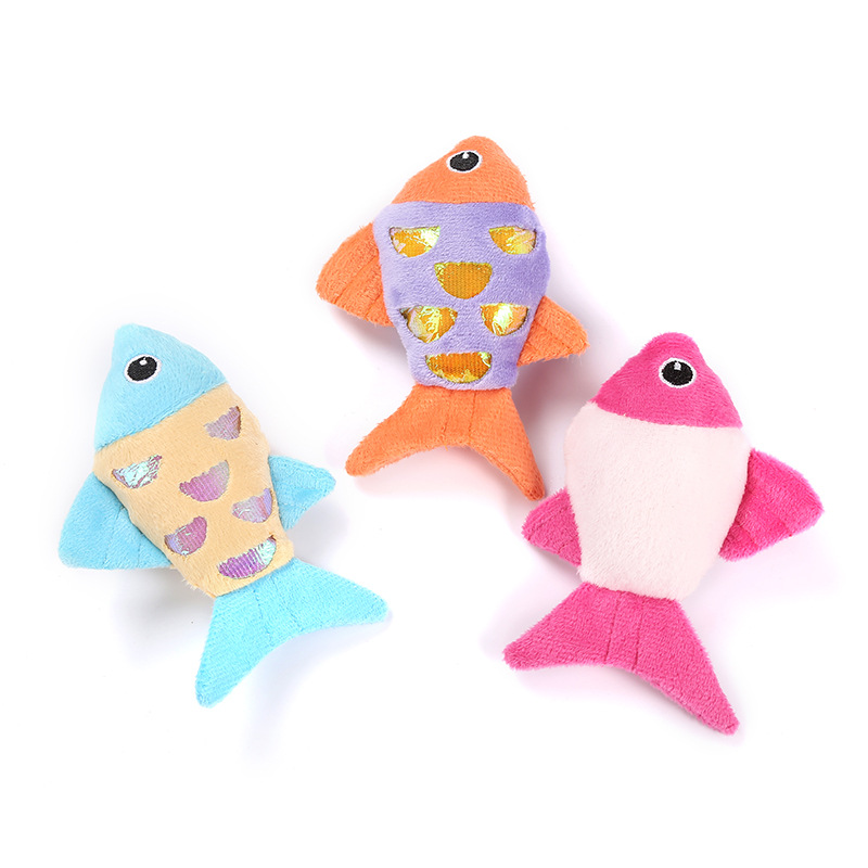 

Teeth Grinding Catnip Toys Funny Interactive Plush Fish Toy Pet Cat Mint for Cats Pet Supplies