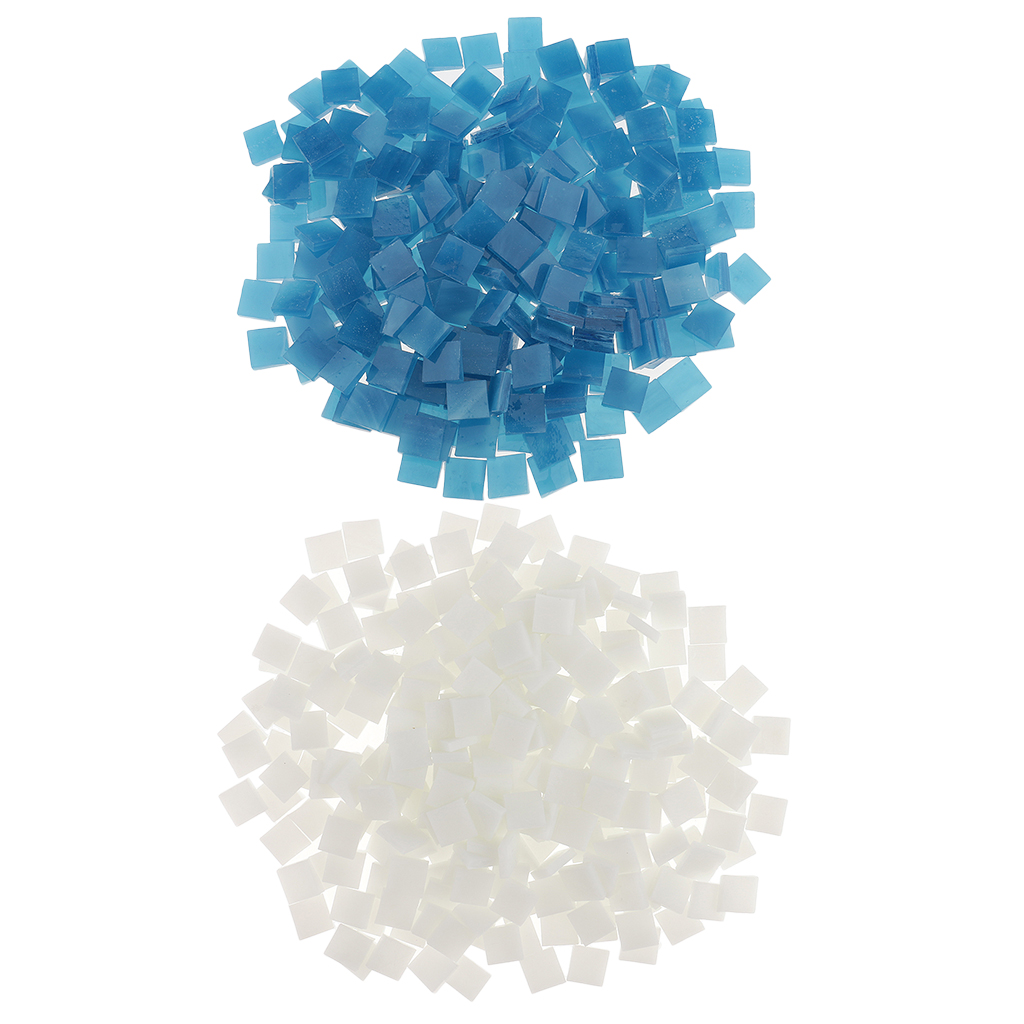 

500Pieces Assorted Mixed Multicolor Glass Mosaic Tiles For Home Decor Craft