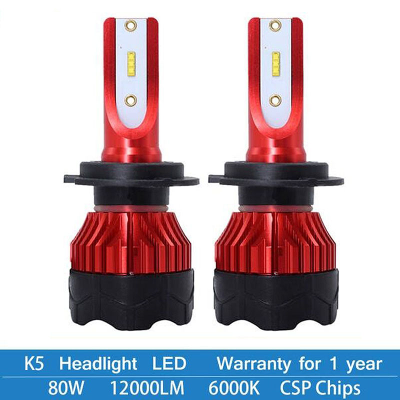 

Super bright CSP LED H7 Car Headlight Bulbs H4 H11 H8 4 H1 H3 3 Auto Headlight Bulbs 72W 12000LM 6500K led car light 12v 24v