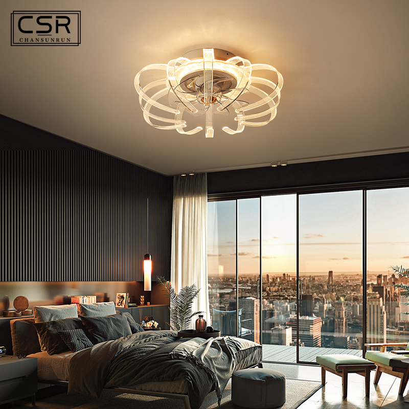 

LED Ceiling Ventilator Lamp Fan Light Bedroom Living Room Lamps Integrated Fans AC220V Pure Copper Motor with Remote Control
