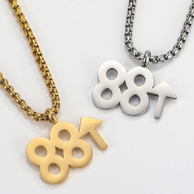 

gold necklace women stainless steel fashion pendants long necklace statement 88 jewelry gold chain men's 2020 wholesale