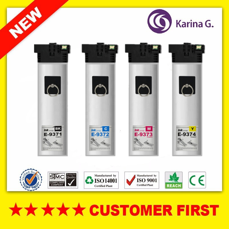 

Compatible For T9371 C13T937192 T9371 - T9374 Pigment Ink Cartridge Suit For WorkForce Pro WF-C5290 WF-C5790 etc