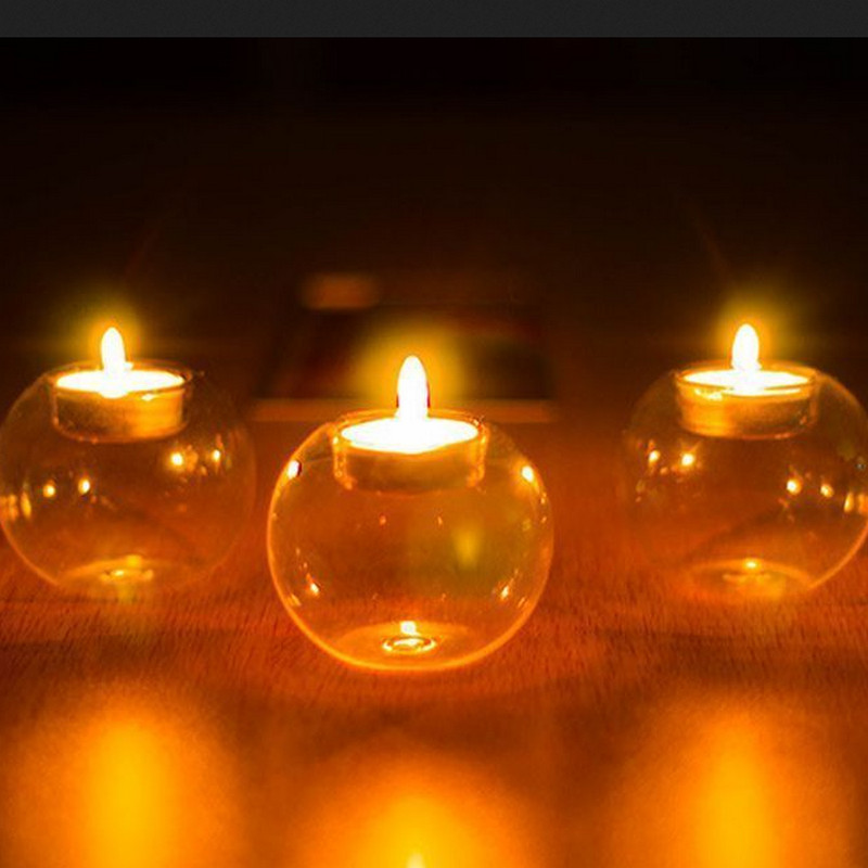 

Halloween Glass Hanging Candle Light Holder Candlestick Party Home Decor