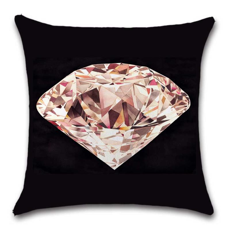 

Pink Big Diamond print soft white Cushion Cover Decorative sweet Home sofa seat friend children's bedroom gift pillowcase