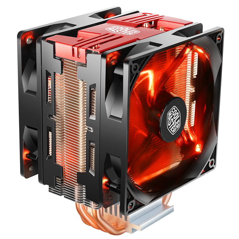 

Cooler Master T400 Pro 4 heatpipes Computer CPU Cooler With Double 120mm Quiet fan For intel 2011 115X AMD AM4 CPU Cooling