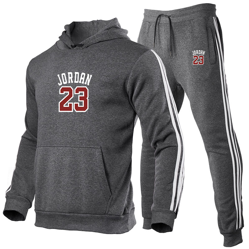

2020 new fashion sportswear tracksuit suit men's sports suit two-piece running suit clothes sports jogging training fitness men, Black