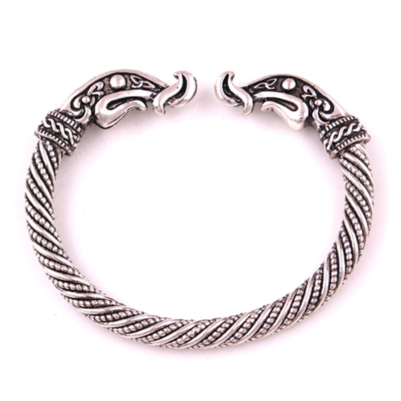 

Female Male Jewelry Open Bracelet Viking Style Bangle Animal Fish Pattern Personality Zinc Alloy Material Provide Dropshipping