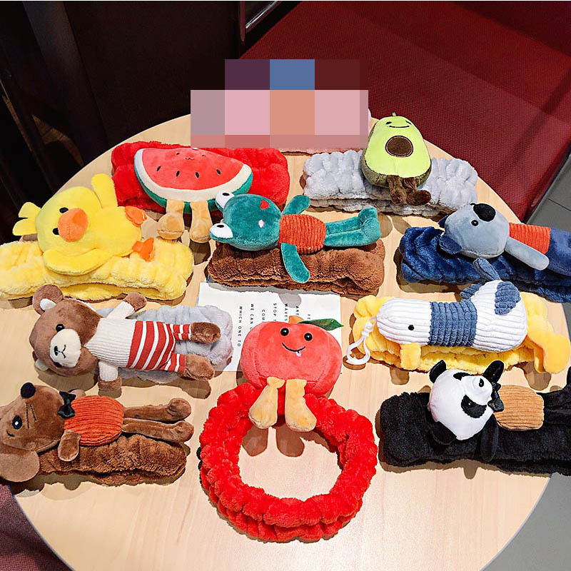 

New Cute Cartoon Coral Velvet Soft Headband For Women Girls Hair Holder Hairbands Sweet Hair Ornament Fashion Accessories
