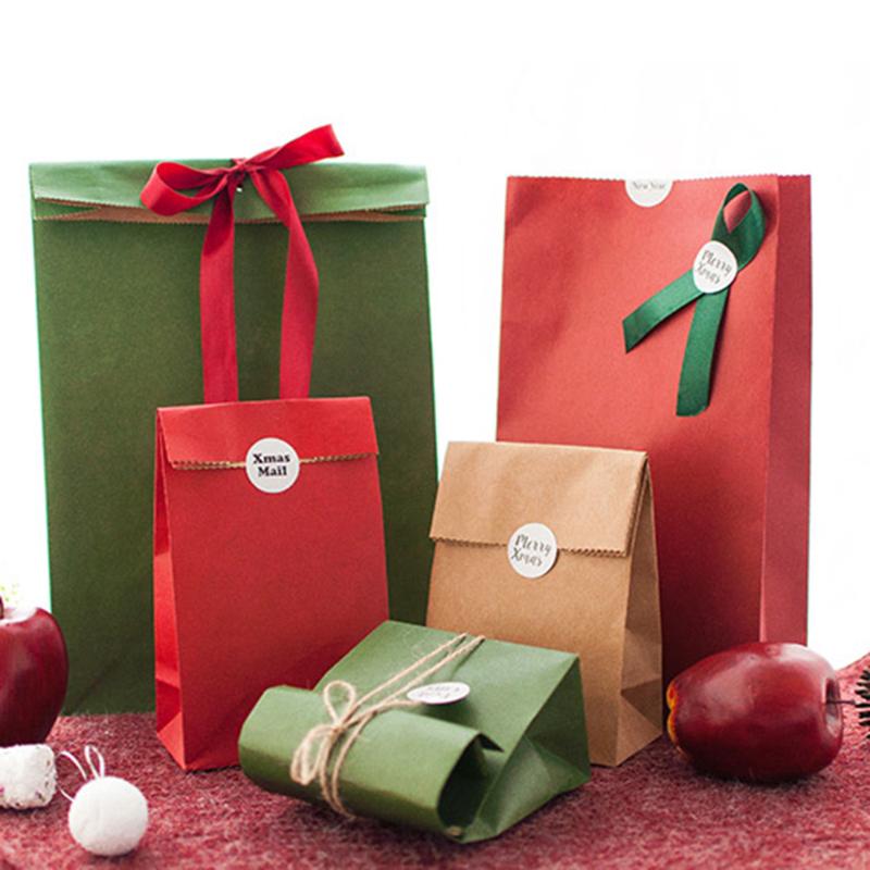 

Gift Kraft Paper Bags Stand Up Dot bags Child Party Birthday Paper Kraft Seal Packing Treat Bag Supplies