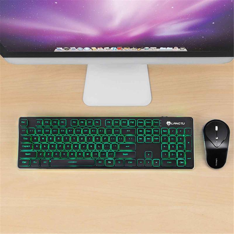 

2.4G Wireless Backlit Silent Keyboard and Combo For PS4 Home Office Laptop Desktop Ergonomic Waterproof Wireless Keyboard