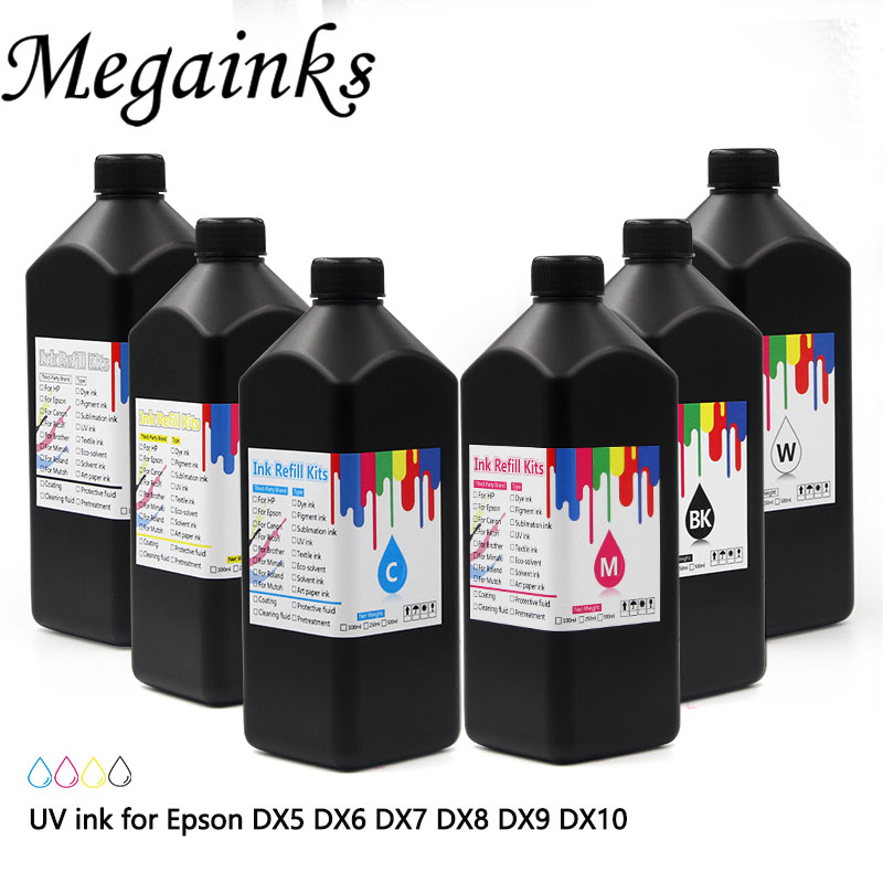 

1000ml Led UV ink For XP300 XP600 TX800 WF5110 WF7610 L800 L805 1390 R280 R290 R1800 R1900 DX5 DX6 DX7 DX9 DX10 printer