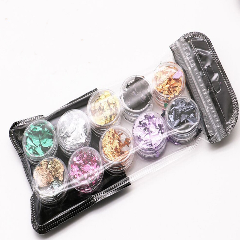 

Mafanail Gold Silver Red Nail Art Foil Paper Irregular Aluminum Nail Sticker Metallic Foil For Polish Art Design