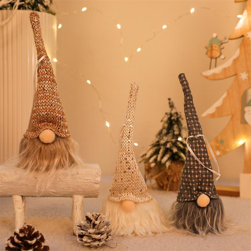 

Christmas Faceless Santa Xmas Tree Hanging Ornament Santa Claus Doll Decoration Home Desktop Decor 2021 Happy New Year Kids Gift