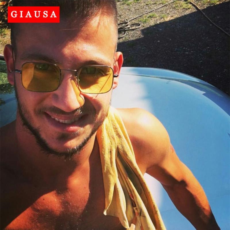 

2020 New Goggles Women Vintage Oversized Glasses Square Shades Metal Frame Womens Sunglasses UV400 Eyewear Ocean Lens Glasses