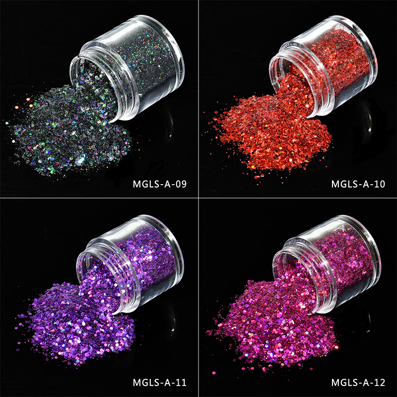 

12 BOX/LOT Mirror Effect Holographic Chrome Powder DIY Stick Mirror Powder Bling Pigment for Nail Art