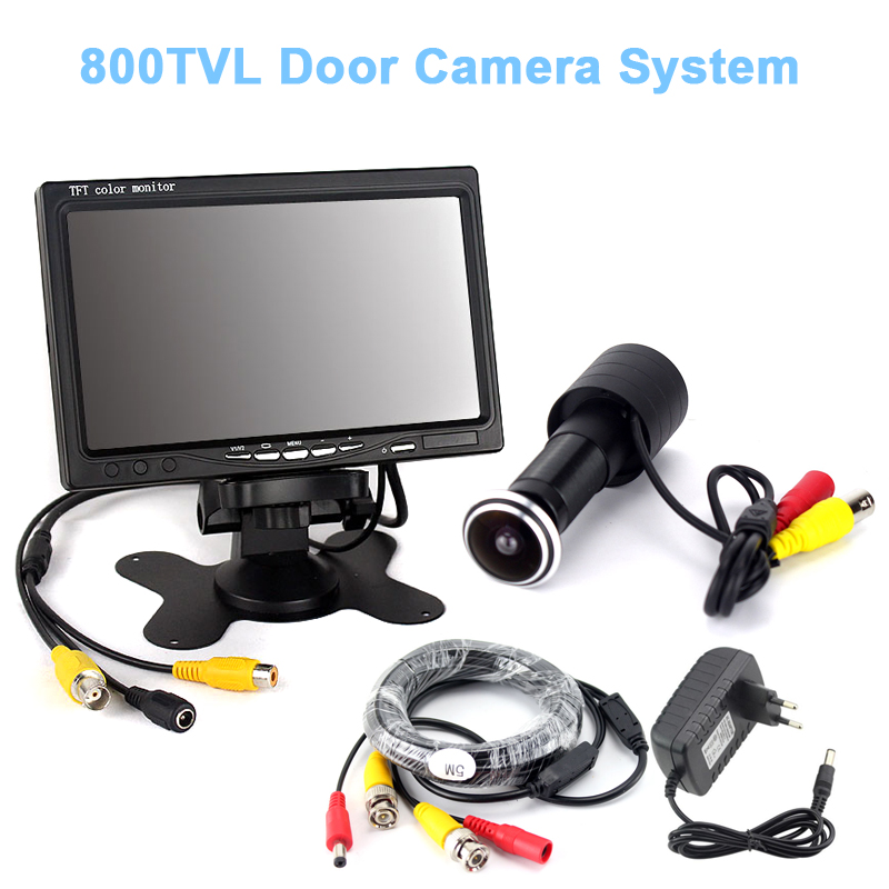 

800TVL Color Door Camera + 7inch Monitor + 5M cable power adatper