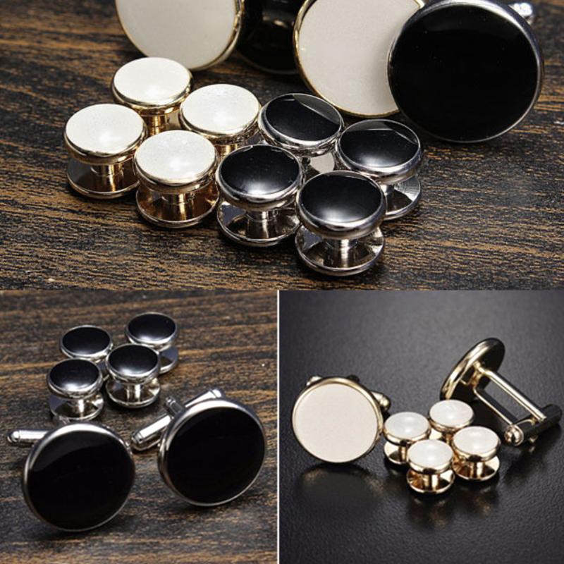 

Men's Fashion Tuxedo Cufflinks Formal Costume Shirt Studs Cuff Links 6 Pcs/Set