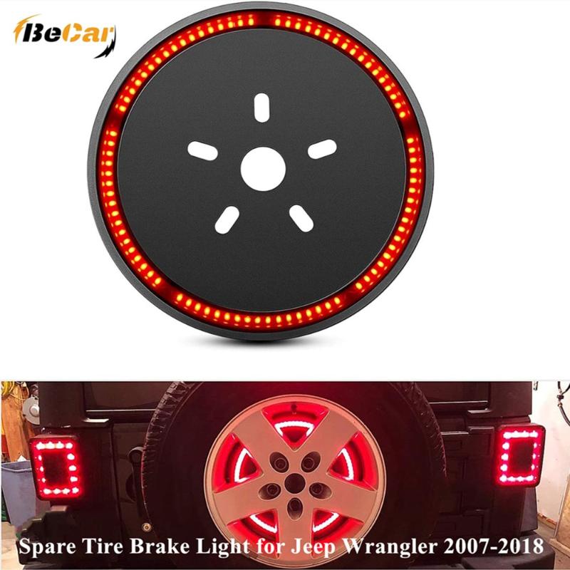 

1 Pc DC12V-24V Spare Tire Brake Light Wheel Light 3rd Third Brake for Wrangler 2007-2020 JK JKU YJ TJ Red, As pic