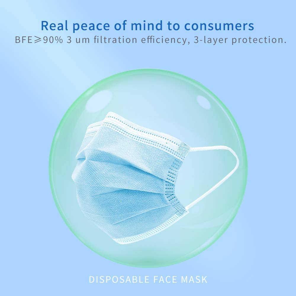 

Disposable non-woven fabric mask three-layer filter protection adult dust-proof breathable melt-blown fabric mask