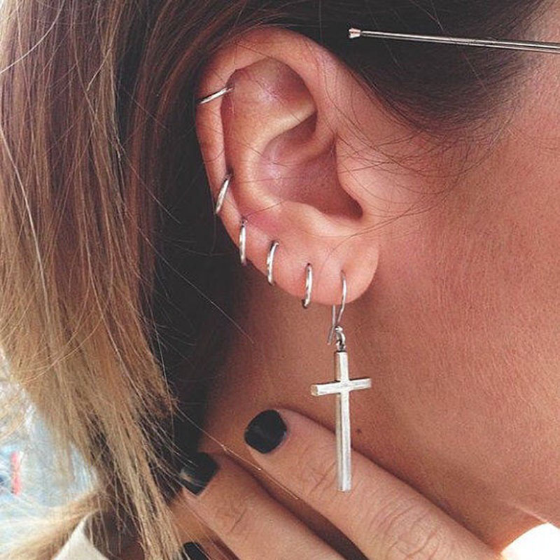

Mini tiny Cartilage hoop earring piercing 925 silver for women thin small huggie hoop sleeper