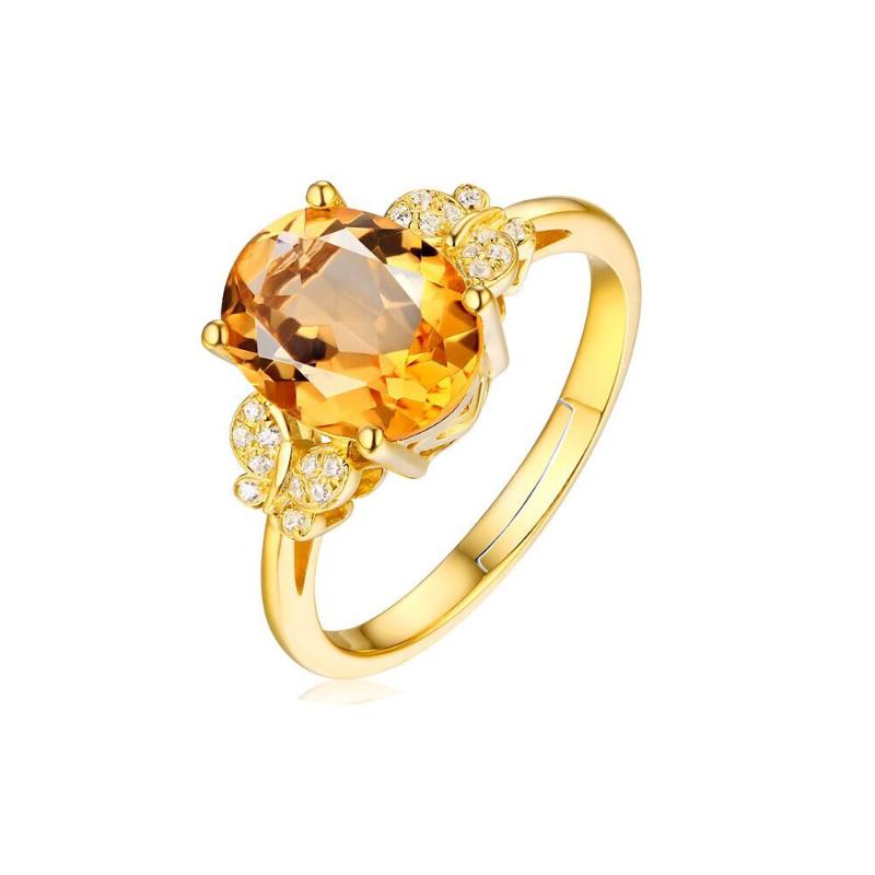 

Rings for women Fashion Jewellery Yellow Crystal Bow-knot New store opening discount