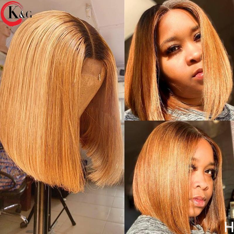 

KUNGANG Qmber Bob 4*4 Lace Closure Wigs 130% Density Lace Front Human Hair Wigs Middle Ratio wig Non-Remy Hair, 4x4 closure wig