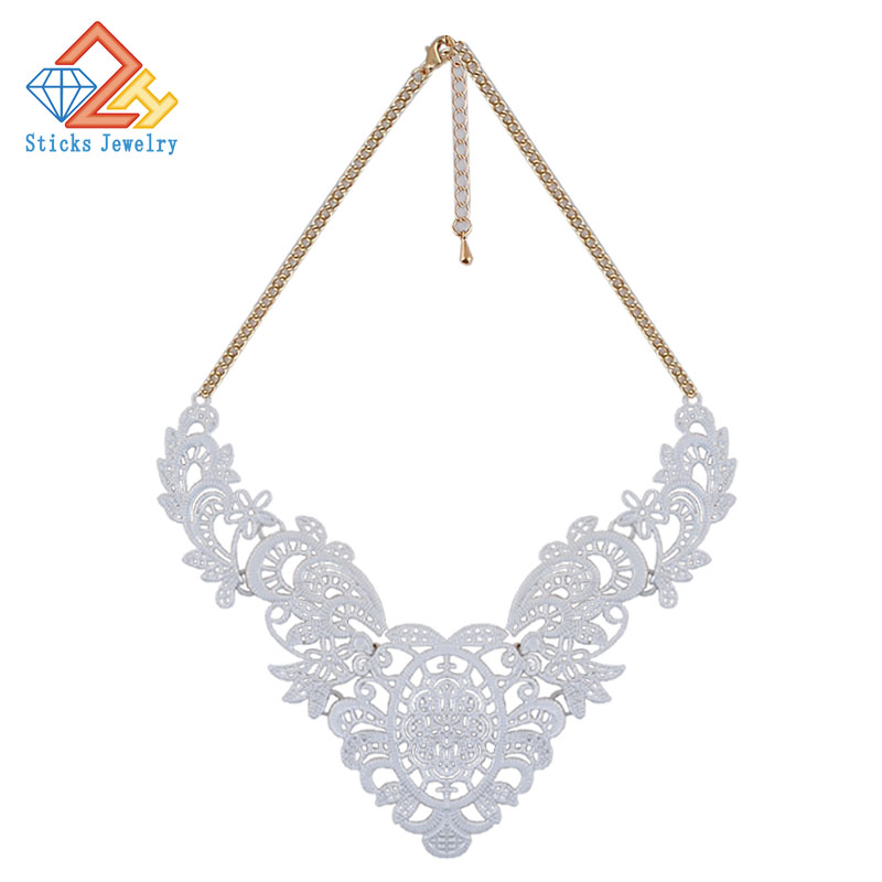 

Hot Sale Vintage Steampunk Necklace Lace Choker Collar Necklace Gothic Jewelry