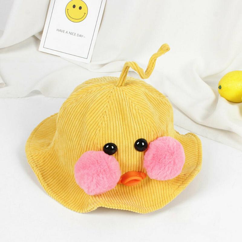 

2020 New Brand Kids Lovely Sun Hats Boy Girl Cute Cartoon Duck Sun Hat Cap Outdoor Travelling Cap Toddler Children 1-8Years, Black